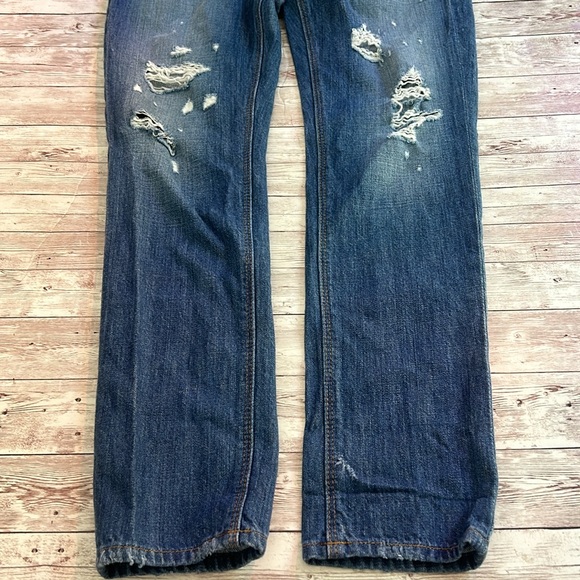 Hudson JUDE SLOUCH SKINNY CROP Distressed Cuff Hem Jeans - Picture 6 of 16